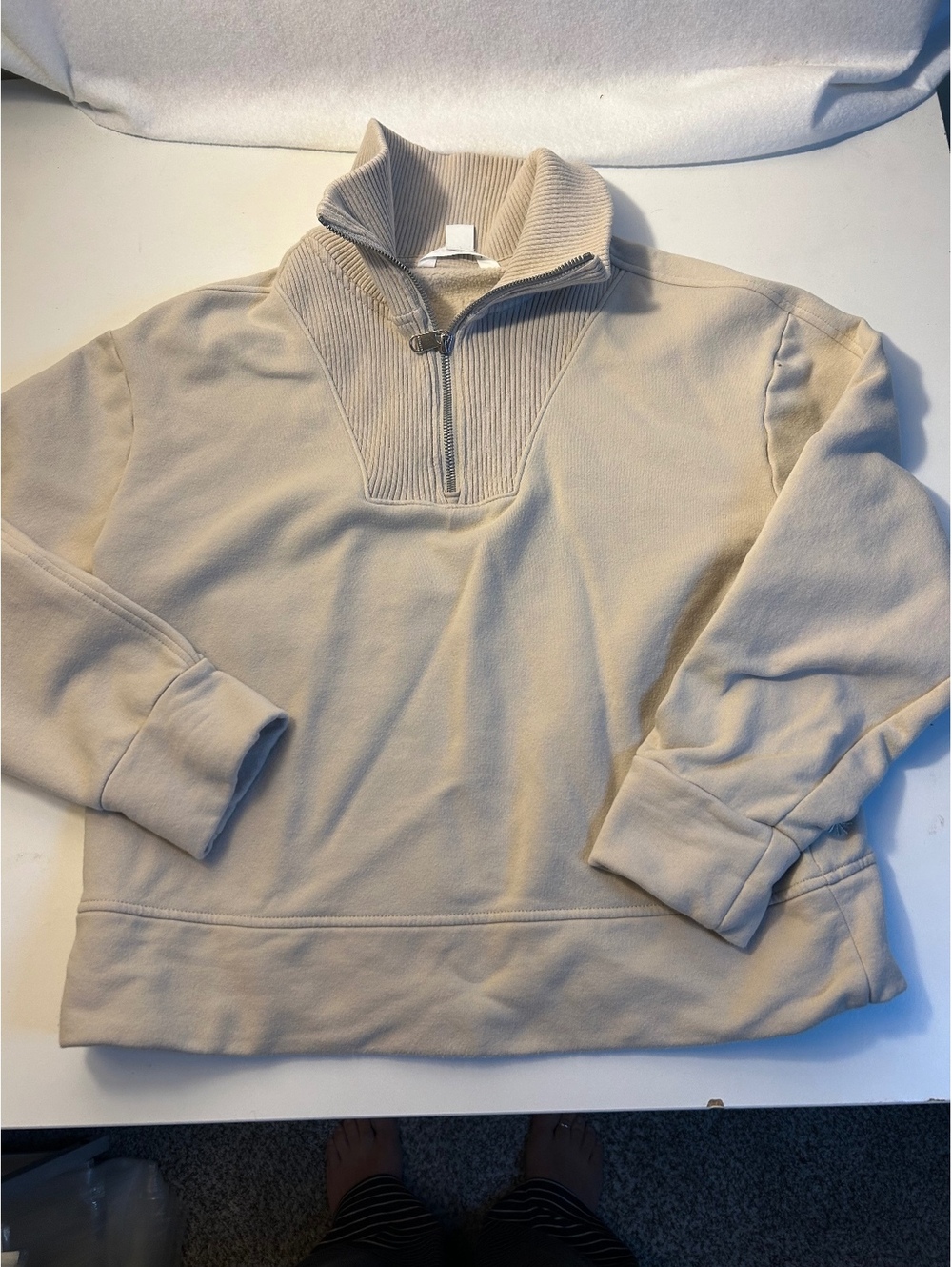 Athleta Cropped Quarter Zip Hoodie